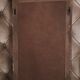 Dark grey wooden trompe l'oeil shutter mirror 1990 / wall decoration object Shutter-style mirror