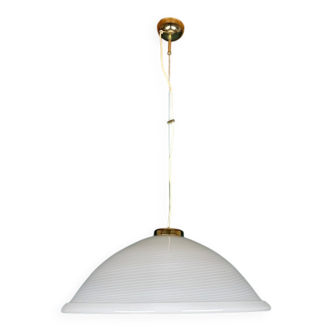 Large swirling Italian Murano glass pendant lamp, 1980s.