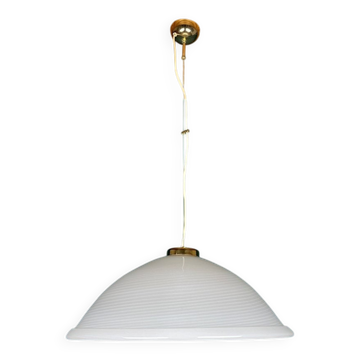 Large swirling Italian Murano glass pendant lamp, 1980s.