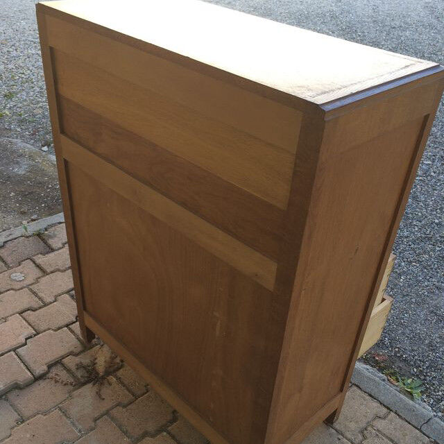 Commode ancienne bois massif avec niche et 3 tiroirs années 30/40