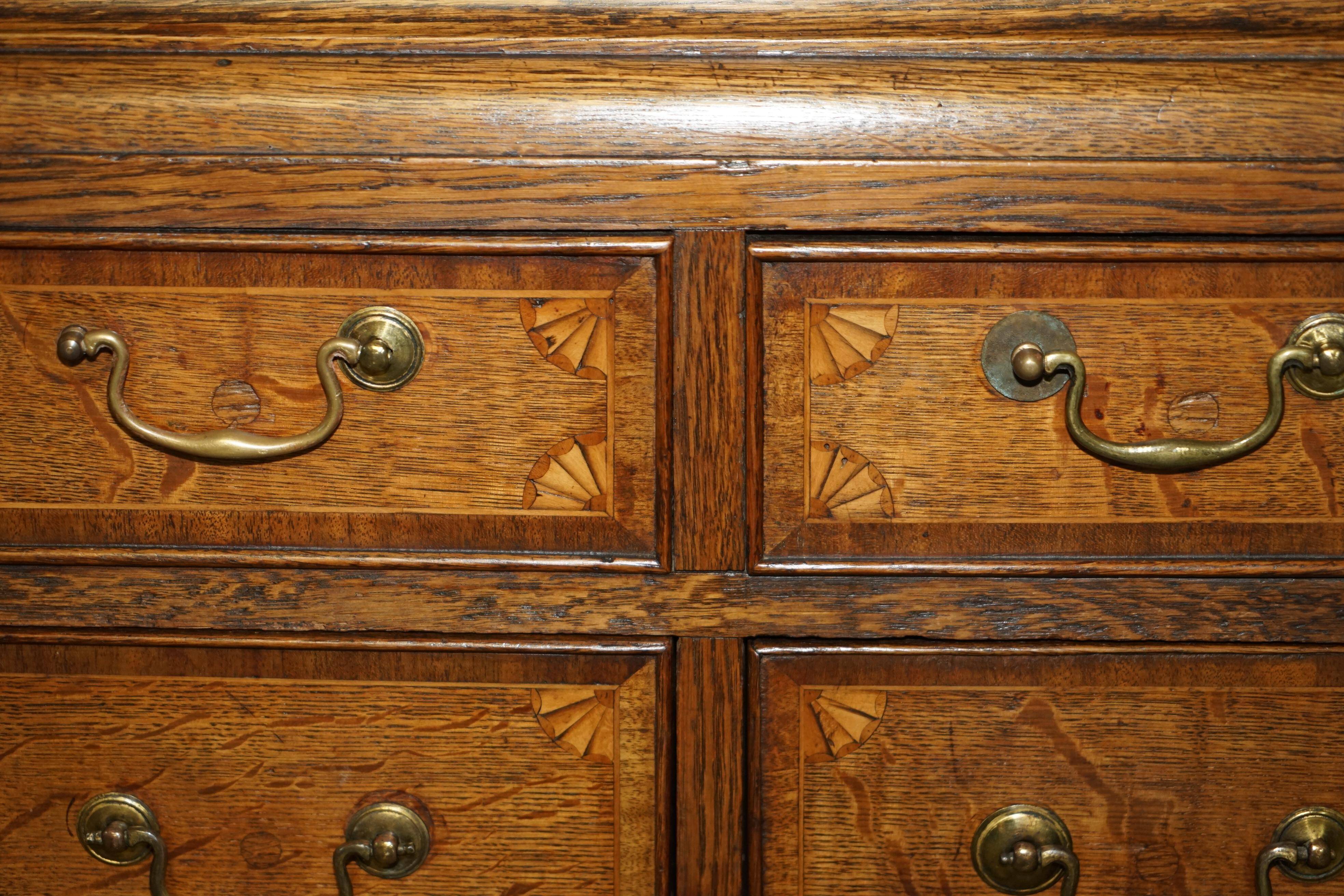 Antique Sheraton wardrobe from around 1800 with drawers - George III