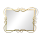 Miroir Hollywood Regency biseauté en aluminium anodisé doré