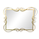 Miroir Hollywood Regency biseauté en aluminium anodisé doré