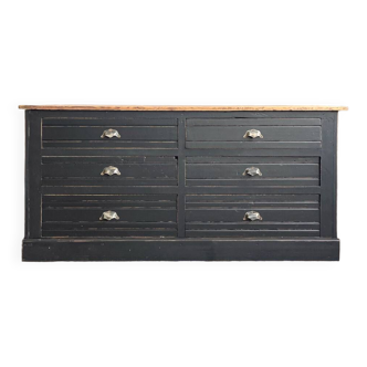 Old trade furniture with black patina