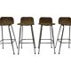 Set of 4 vintage bar stools Dirk van Sliedregt Rohe Noordwolde 1960's