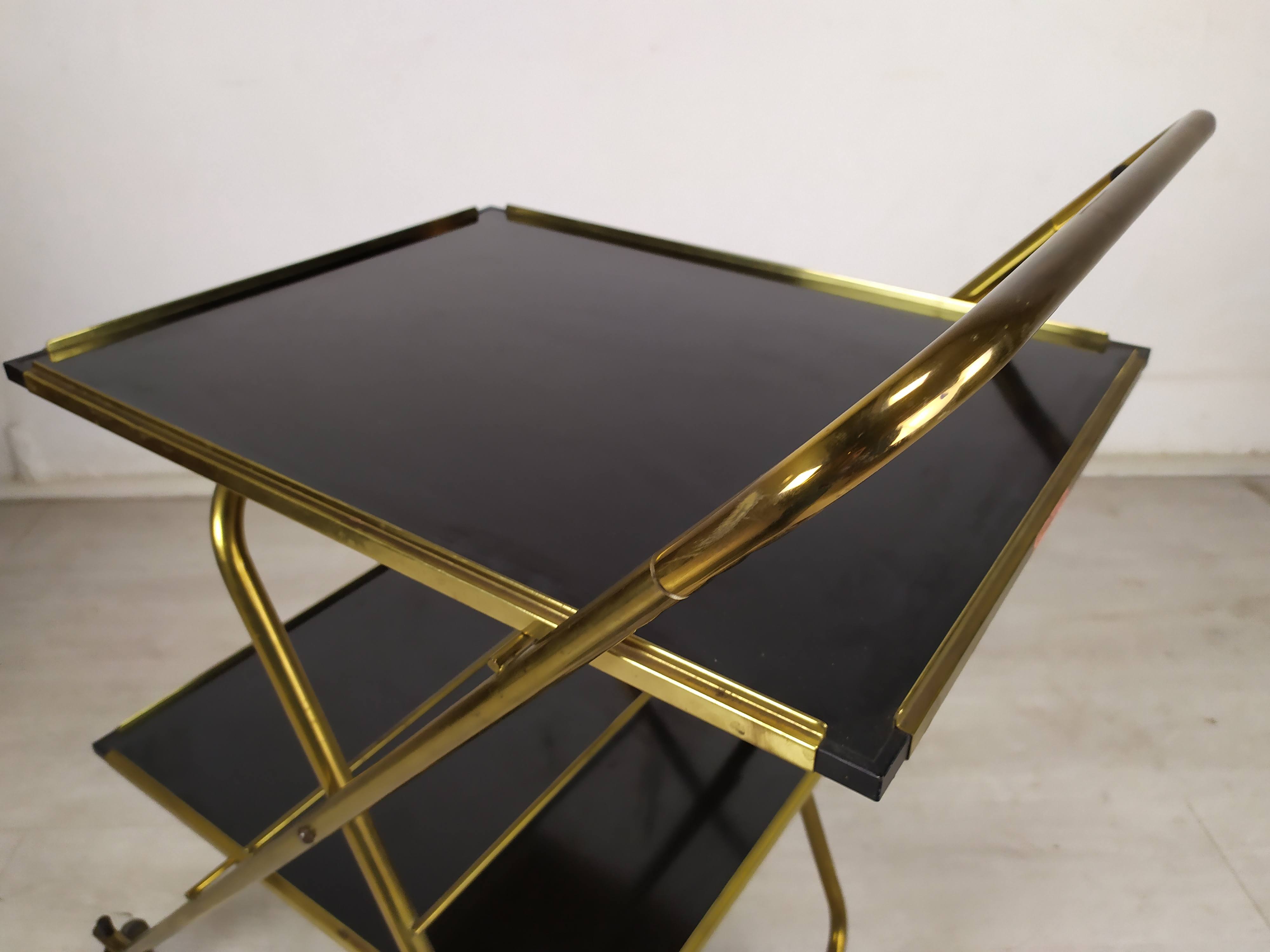 Vintage brass folding dessert