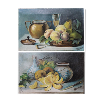 Pair of "Still Life" paintings.