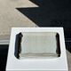 Trio of small rectangular serving dishes white and black Indonesian ceramic 21x16