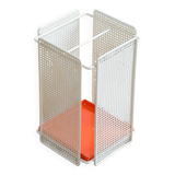 Porte-parapluies moderniste en métal perforé années 60 / 70