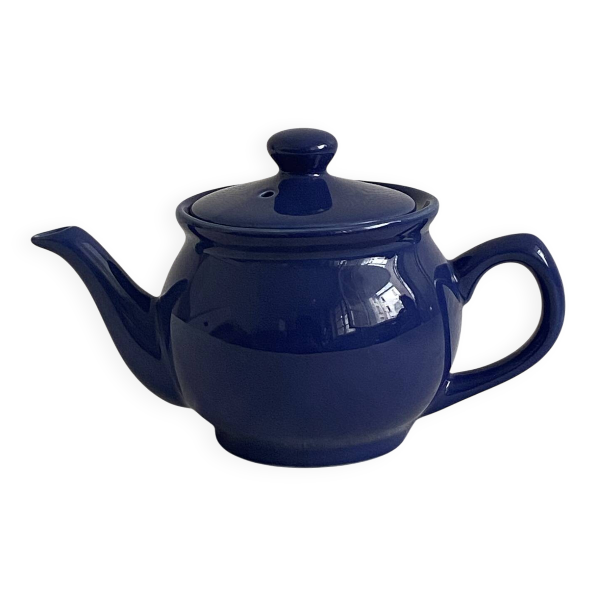 Petite théière en porcelaine bleue
