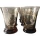 8 smoked glass glasses