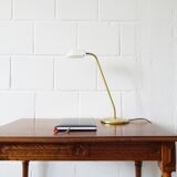 Table lamp by Bankamp Leuchten made of brass and frosted glass