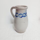 Pitcher, blue stoneware vase