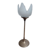 Vintage brass tulip candle holder