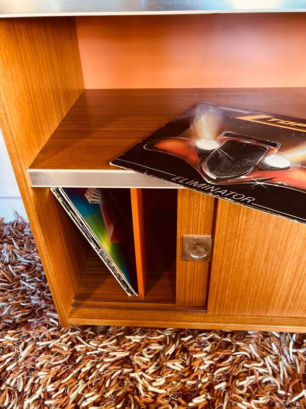 Cabinet à disques vintage, années 1960/1970, France