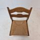 Ensemble de 6 chaises rasoir en chêne brutaliste, France, années 1960