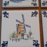 Set of 7 delft klm business class tile coaster