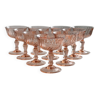 10 coupes à champagne en verre Rosaline - Verres à pied