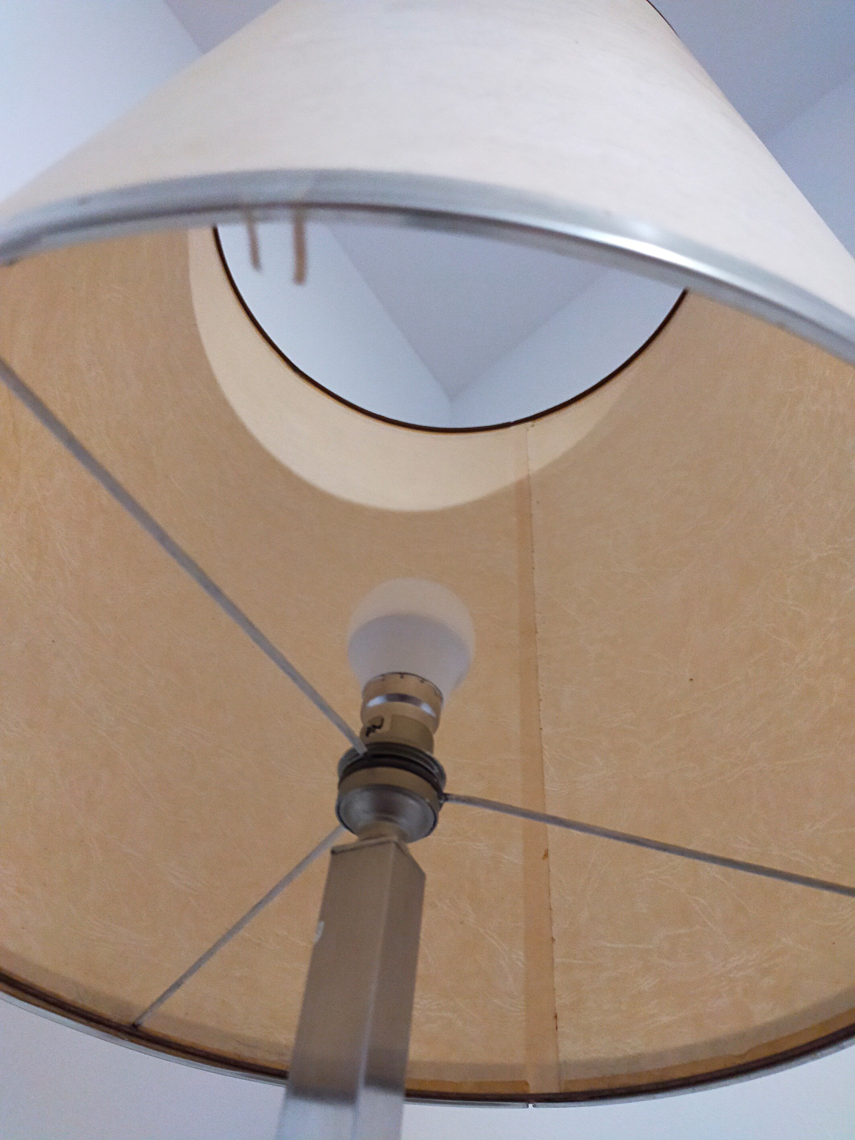 Floor lamp in chrome and brass metal 1970