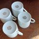 4 tasses à espresso en porcelaine de Limoges par Fabrique Royale Limoges