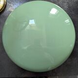 Antique Second Empire Napoleon III table lamp, 1870, brass and opaline glass