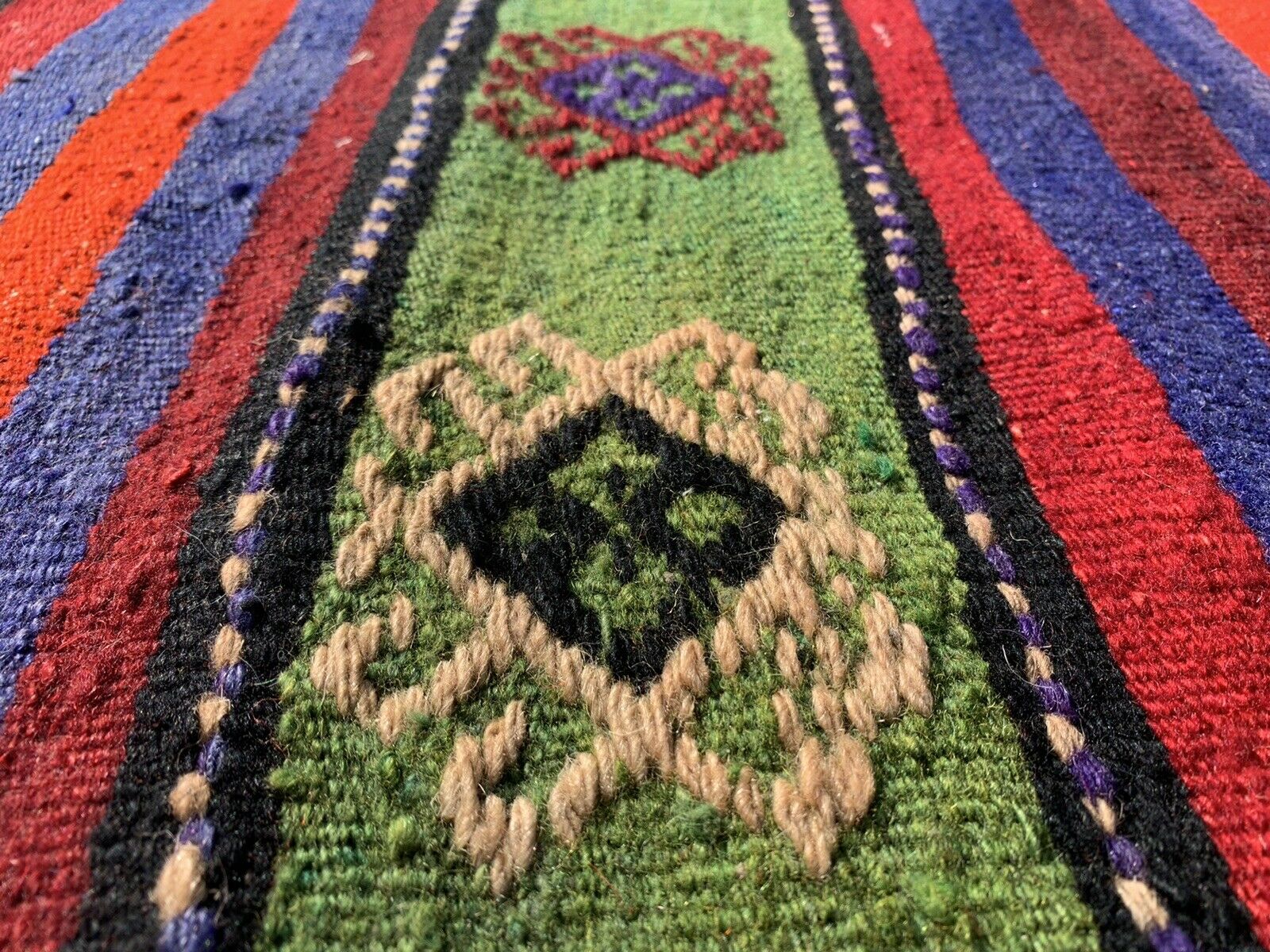 Traditional kilim carpet turkish shabby vintage country house in kelim wool 220x174 cm