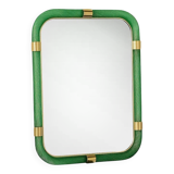 Rectangular "Torciglione" Wall Mirror Murano Glass in Barovier Style
