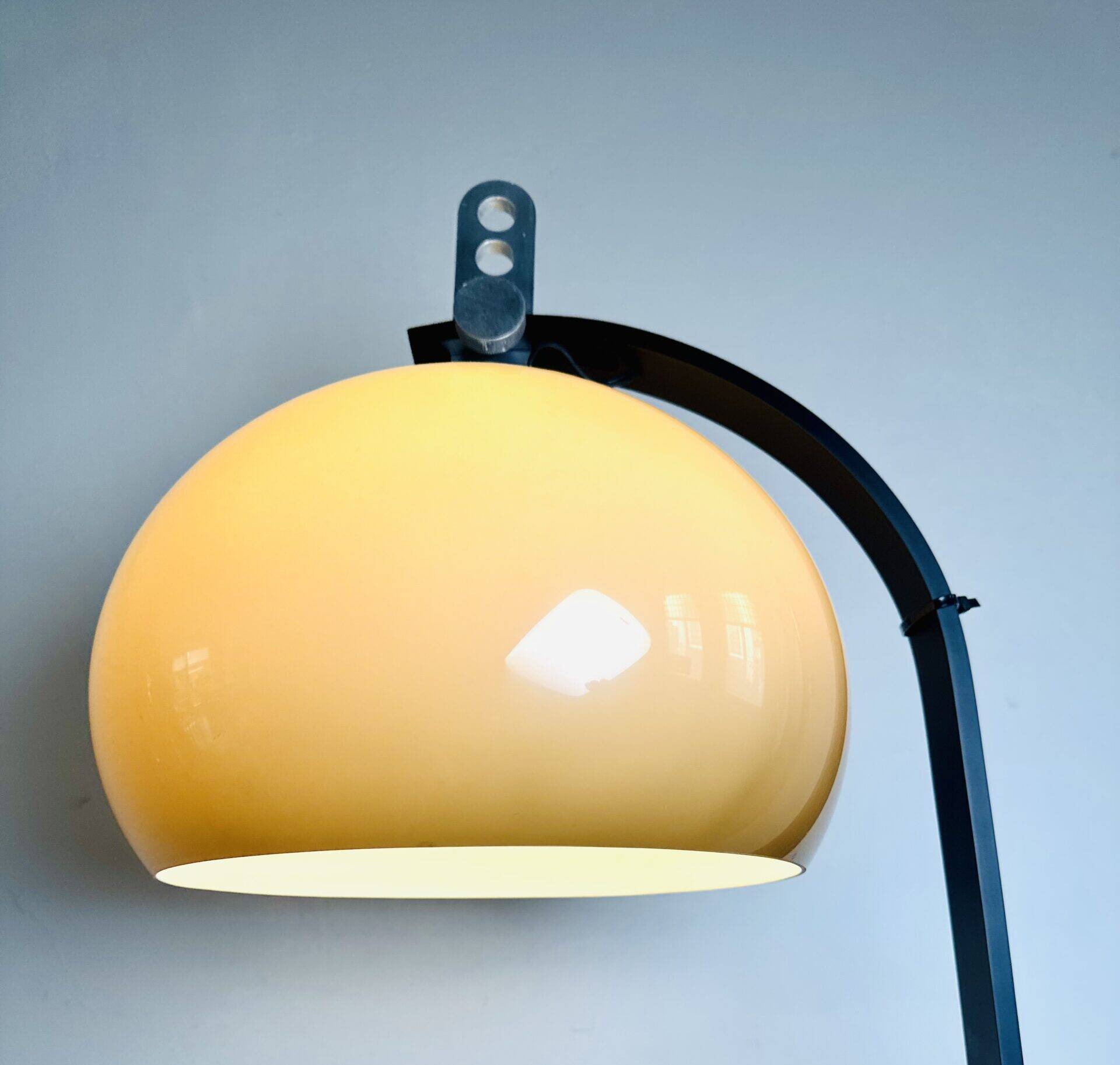 Mushroom Shade Floor Lamp By Dijkstra Lampen, The Netherlands 1970S