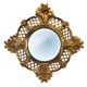 Convex "Witch mirror", gilt bronze frame, 1950s - France