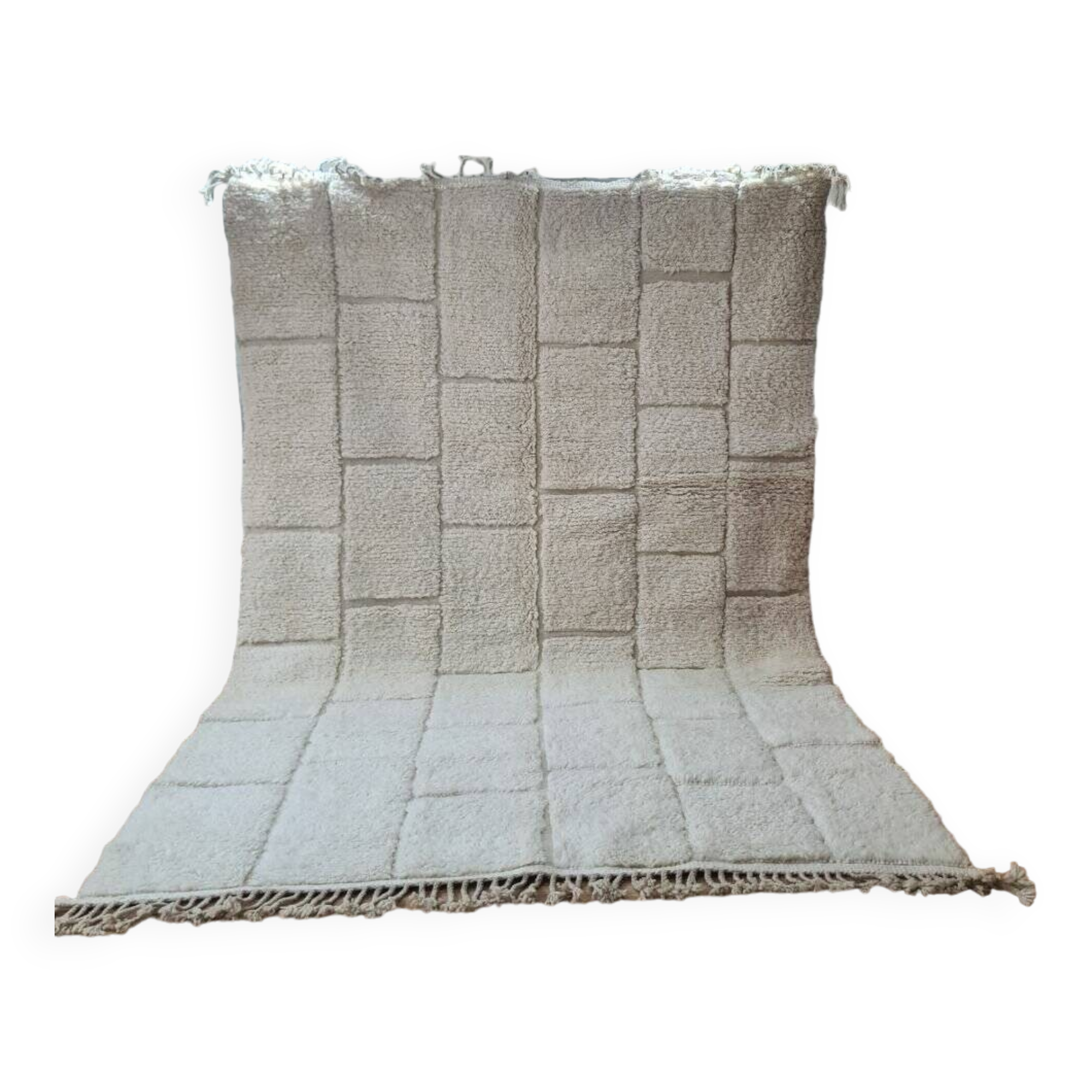 Traditional Moroccan wool rug, hand woven, that will last for years. Bearer of a