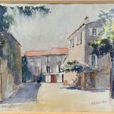 Painting: watercolor - Mediterranean landscape