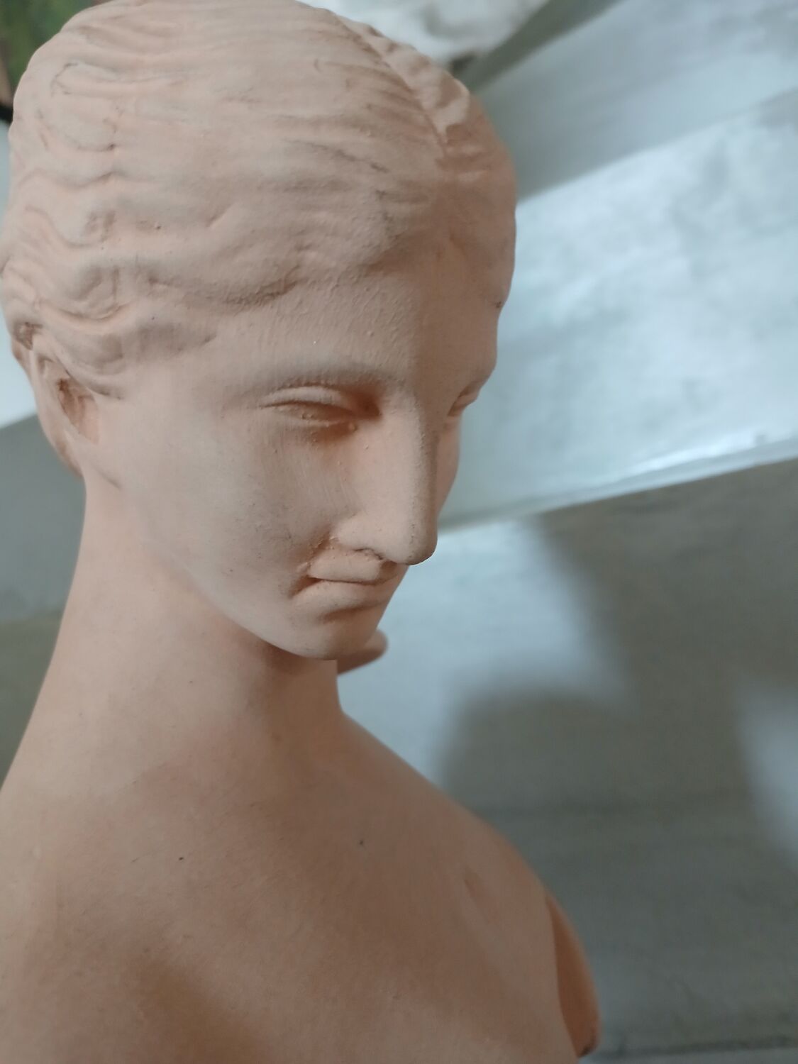 Terracotta bust of a woman