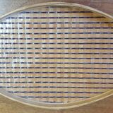 Vintage tray in split bamboo strips