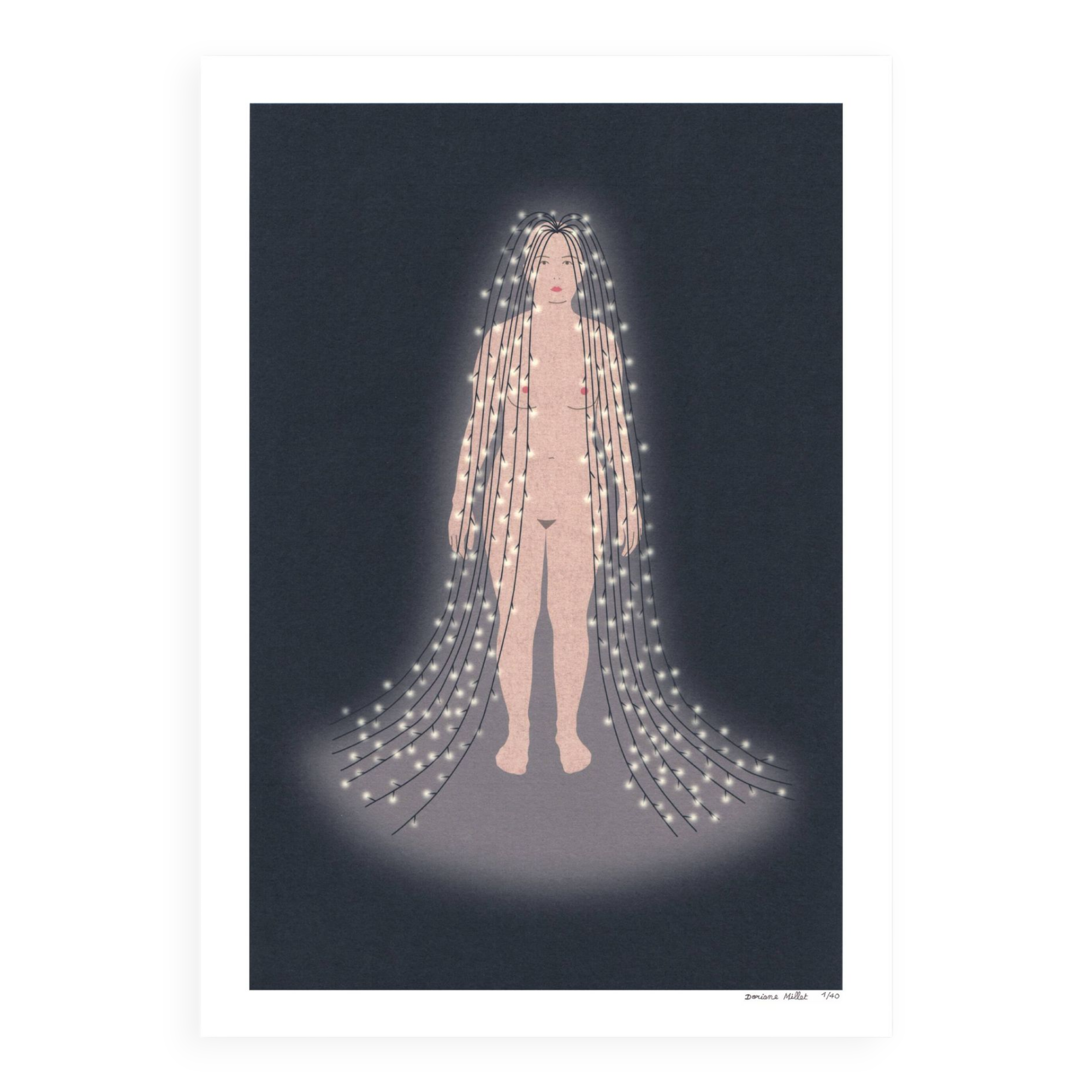 The Garland Woman, 13x18 cm, signed limited edition