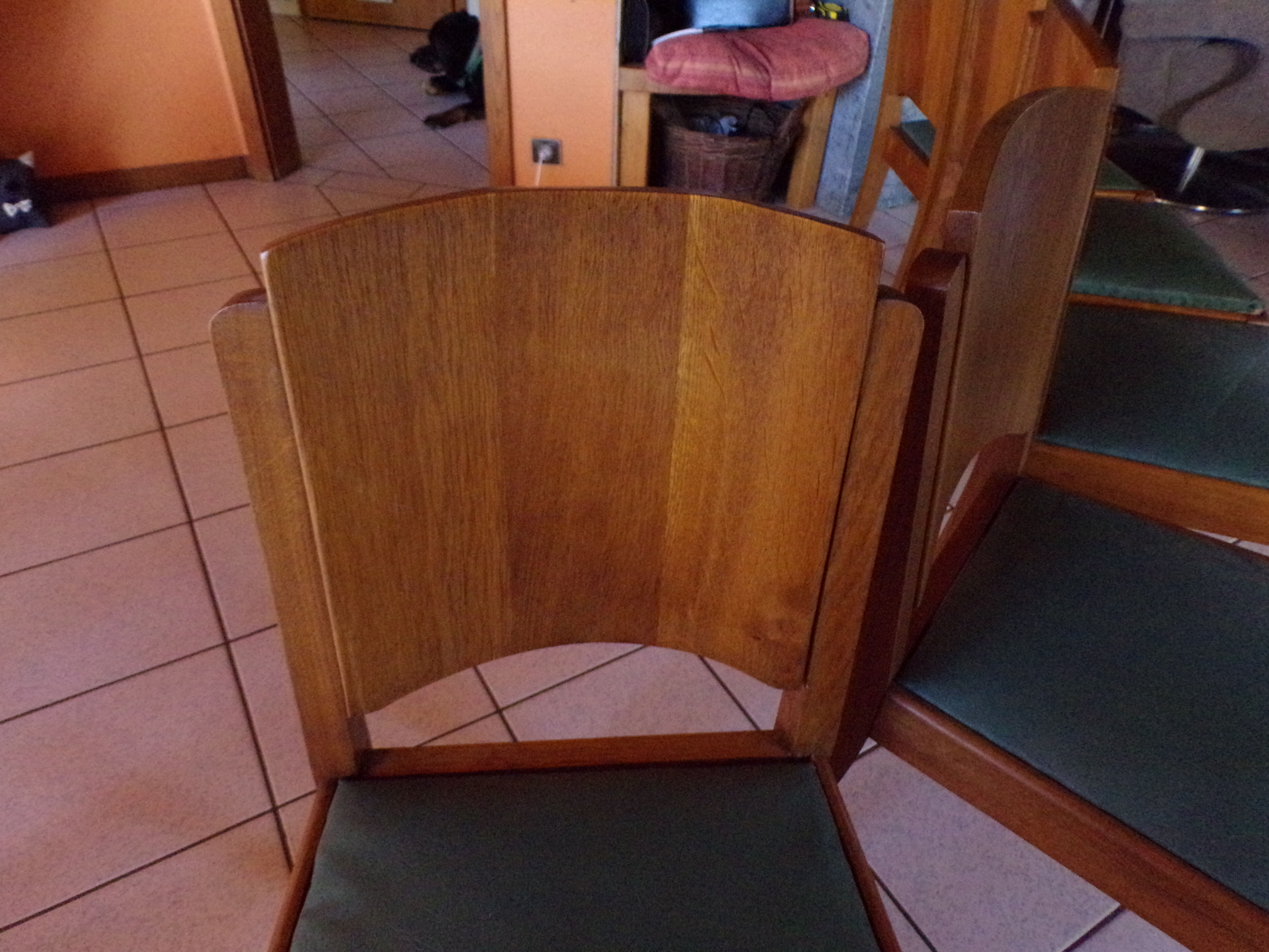 Five art deco chairs