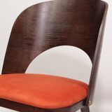 Scandinavian design orange papaya shell dining chairs