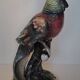 Large rooster sculpture in Capodimonte porcelain.