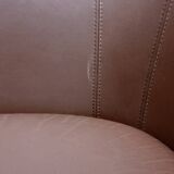 Vitra Suita Club Armchair Brown Leather Armchair