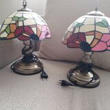 2 Tiffany-style touch-sensitive table lamps