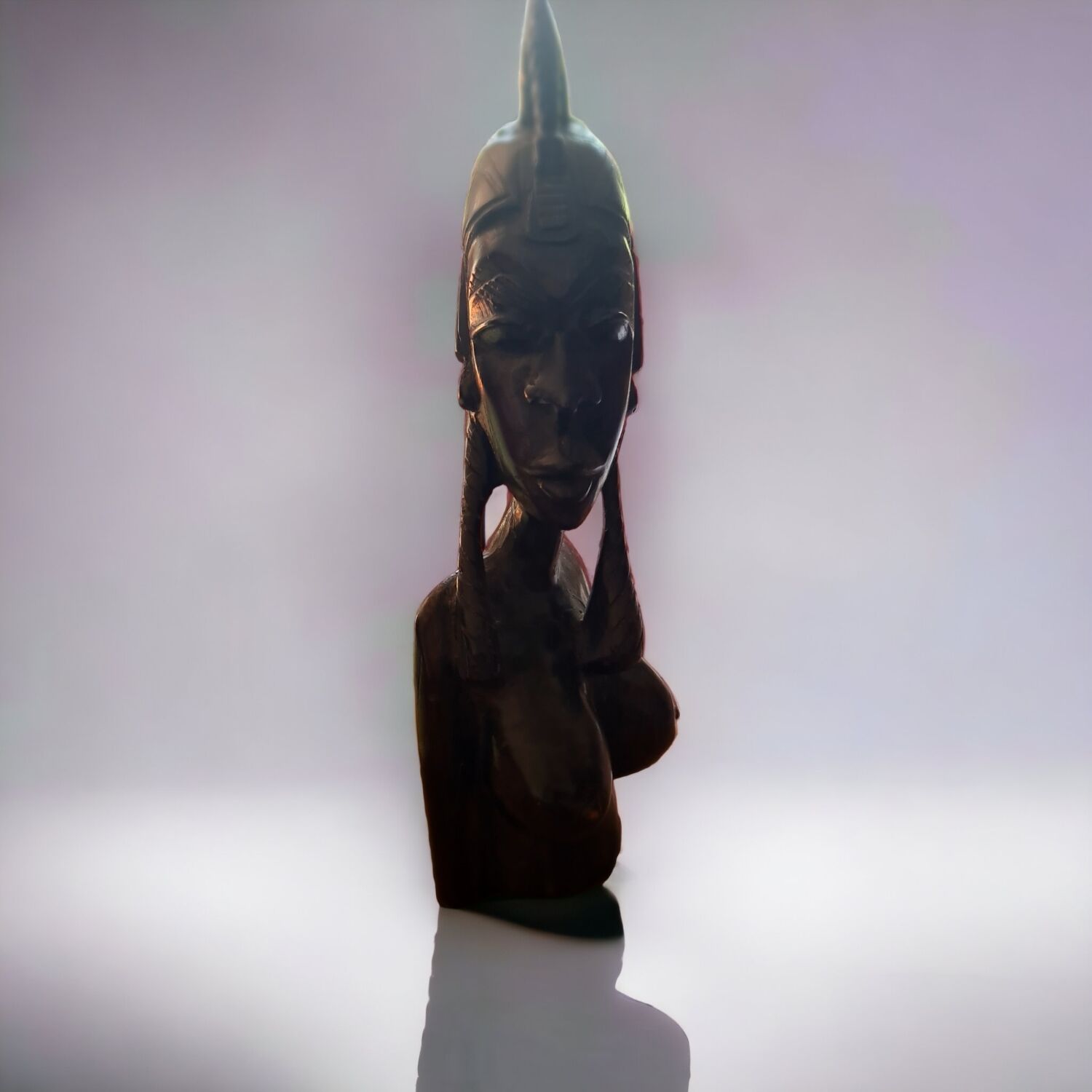 Bust of an African woman in ebony