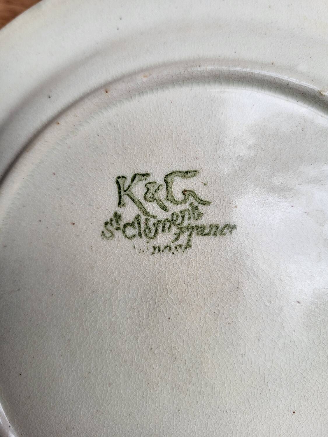 Set of 6 Art Nouveau Barbotine St Clément plates
