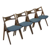 Set of four oak chairs, Danish design, 1960s, designer: Hans J. Wegner