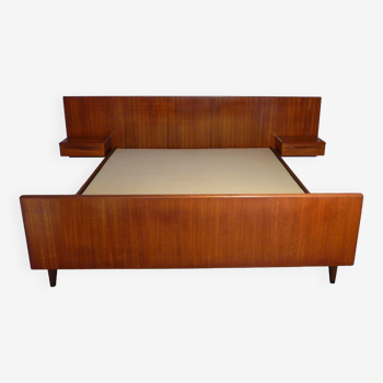 Lit double vintage scandinave en teck