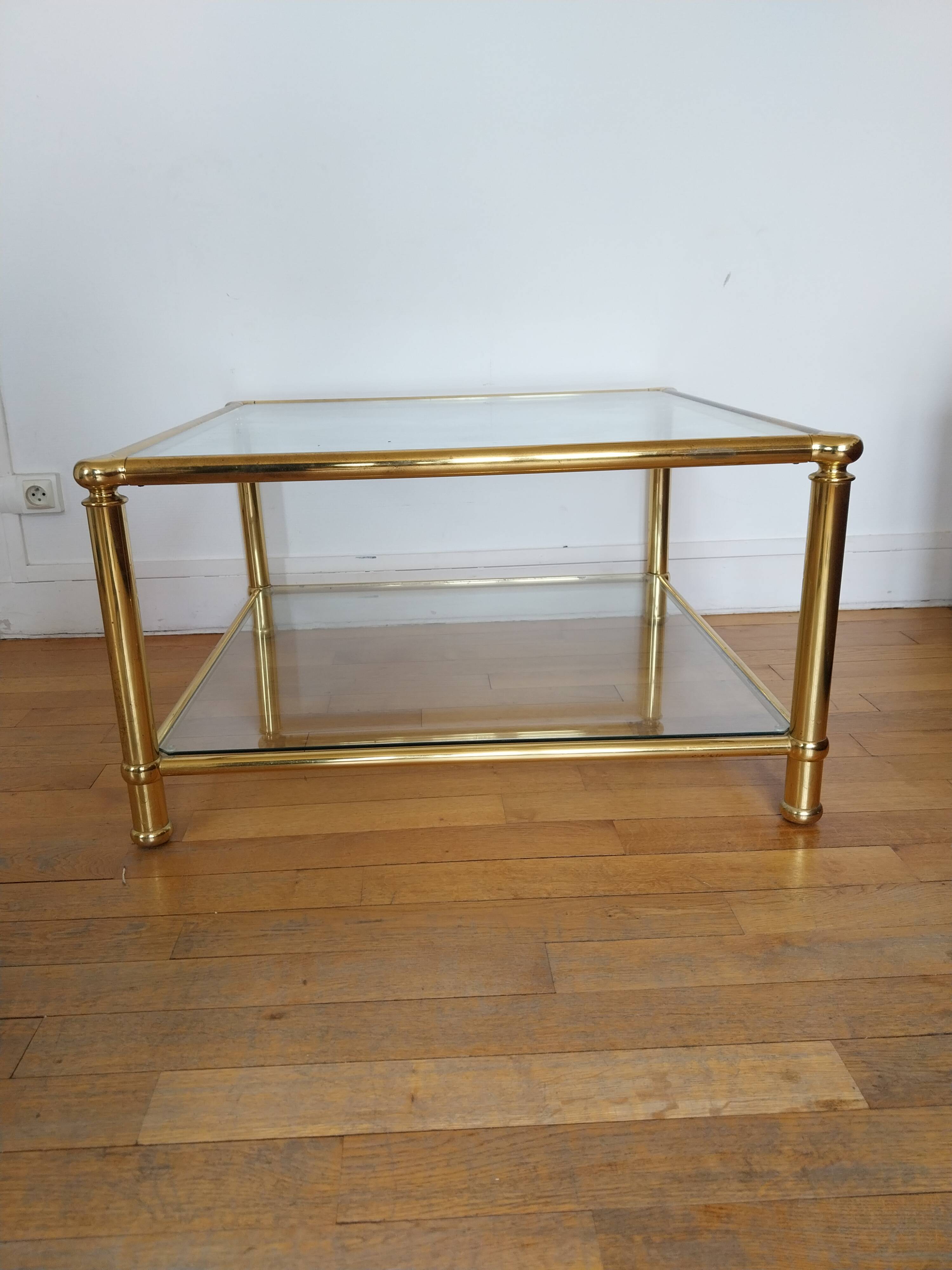 Table basse laiton Fratelli Orsenigo design Italien