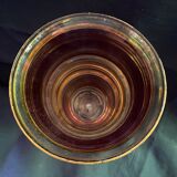 art deco vase in fuchsia & gold glass cira 1930 - belgian glassware (boom/doyen/laeken)