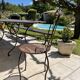 Chaise de jardin en fer forgé artisanal