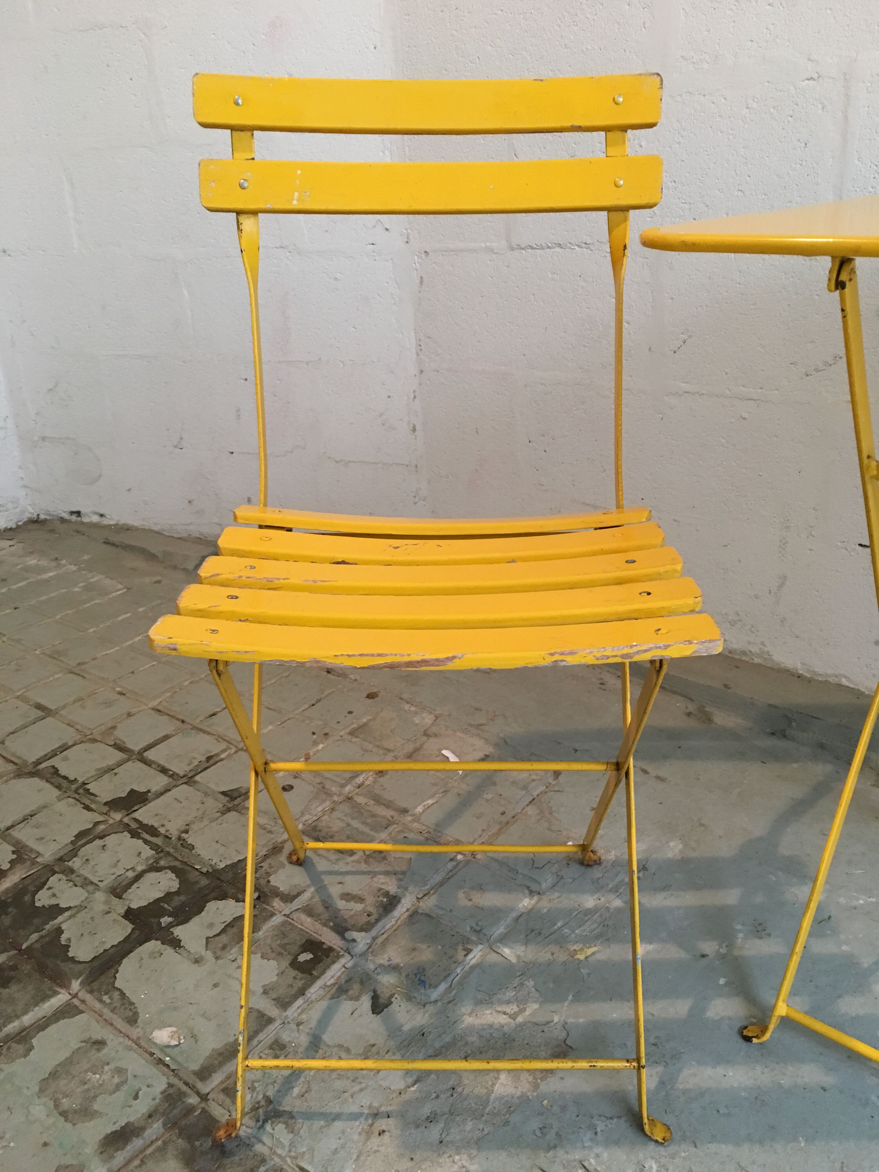 Table et 4 chaises Fermob vintage