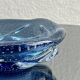 Bol décoratif en verre de Murano "Bullicante" bleu, objet de collection vintage