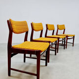 Vintage Danish dining chairs 'Orange elegance'