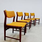 Vintage Danish dining chairs 'Orange elegance'